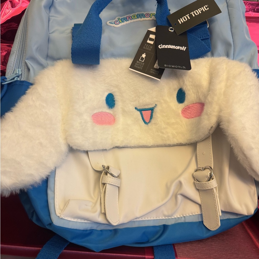 Cinnamoroll Fluffy Pocket Rectangular Backpack